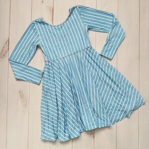 WDW Omi Jo Blue Stripe Empire Dress